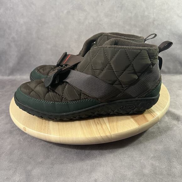 Chaco Men\'s Quilted Rain & Snow Boots - Dark Green and Brown